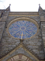 Stained and Leaded Glass Protection - D-42 - Special Shape - St. Patricks Church - Washington, DC